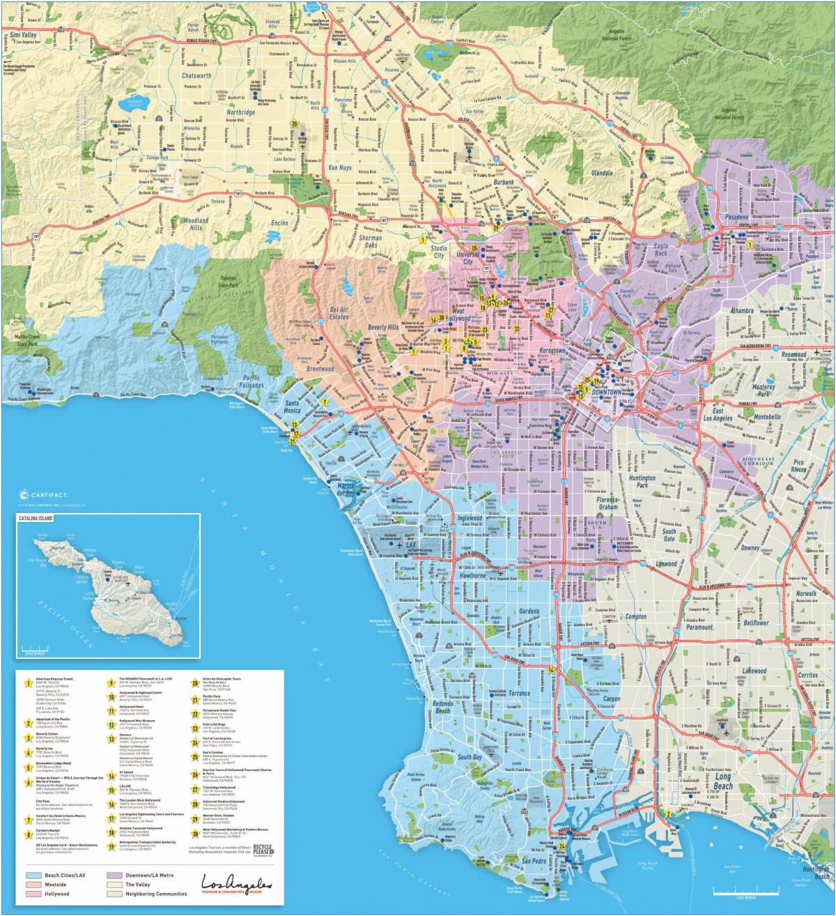 Mapa zabytków Los Angeles