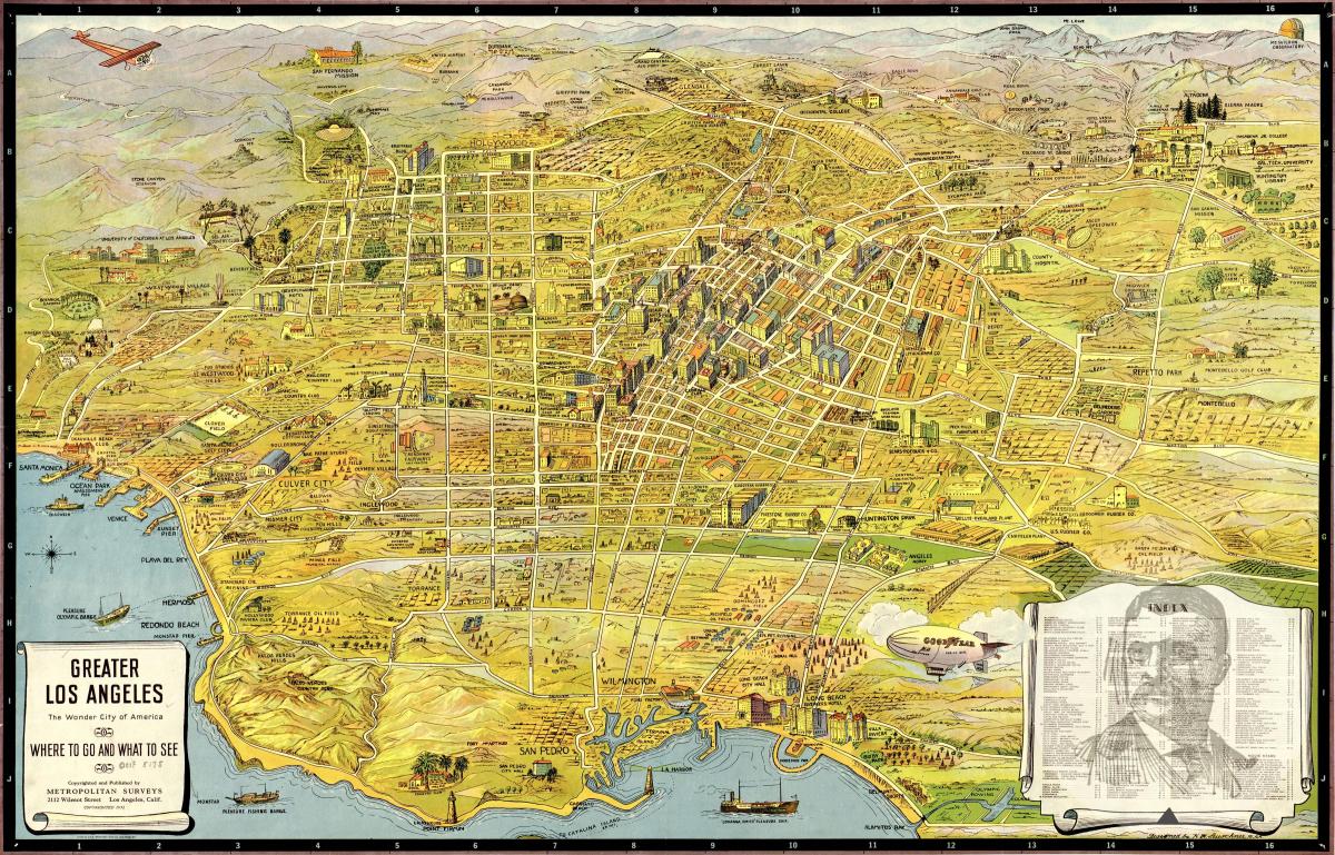 Antyczna mapa Los Angeles